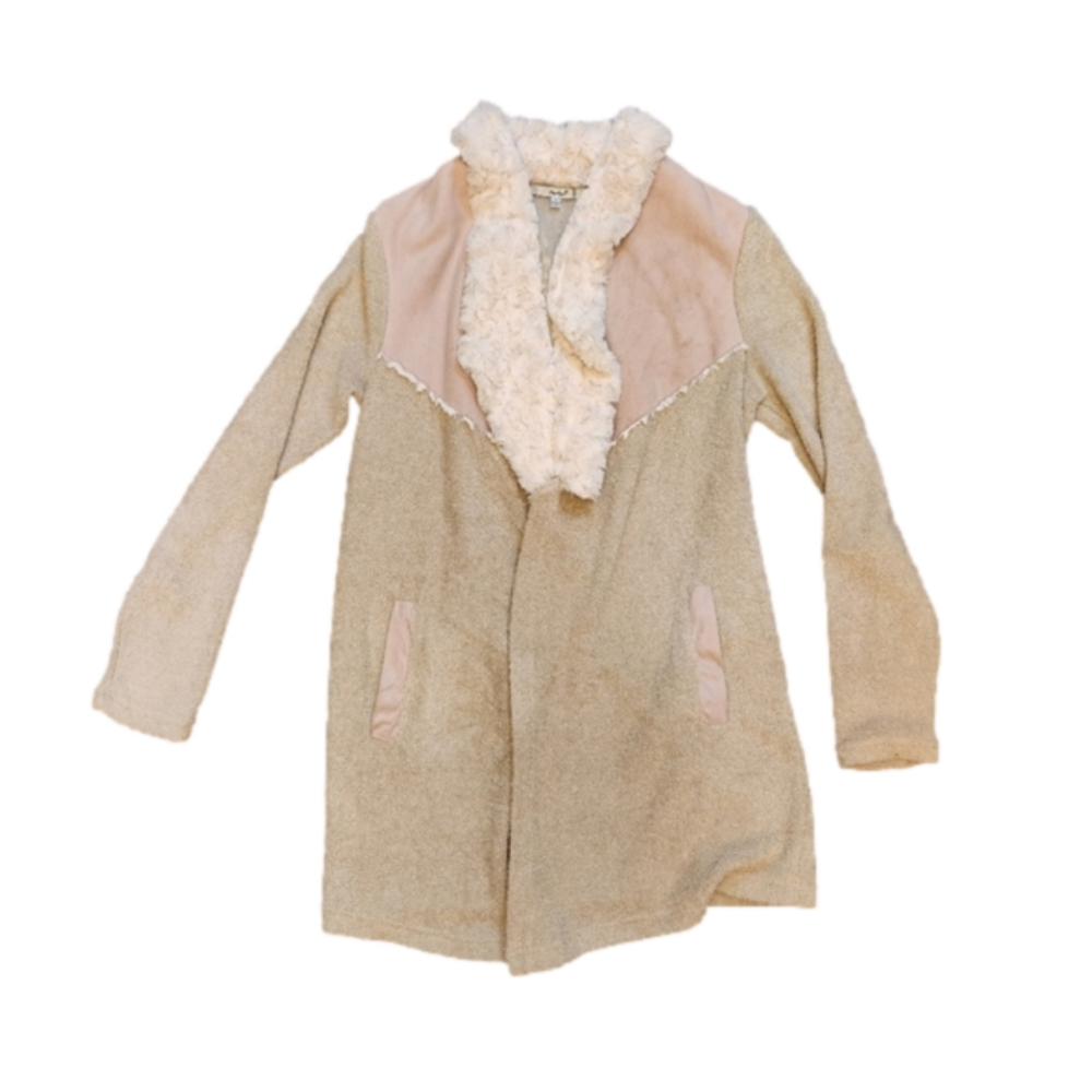 Papaya Faux Suede Neutral Sweater
